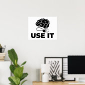 Itを使用 – 脳デザイン ポスター (ホームオフィス)