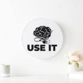 Itを使用 – 脳デザイン ラージ壁時計 (ホーム)