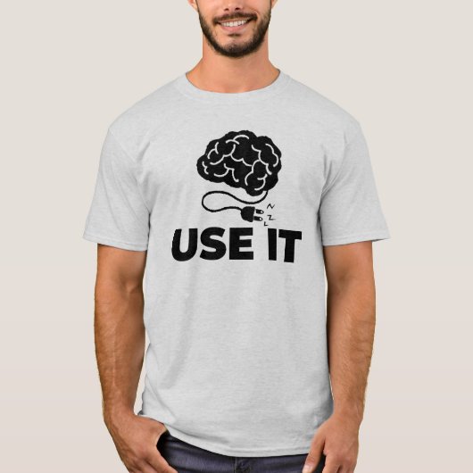 Itを使用 – 脳デザイン tシャツ (正面)