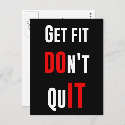 ITを行わないやめIT引用文モチベーションの知恵 ポストカード (正面/裏面)