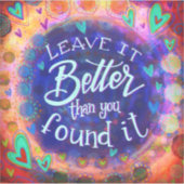 Itを見つけたよりも良いトレンディーおもしろいインスピレーション シール (正面)