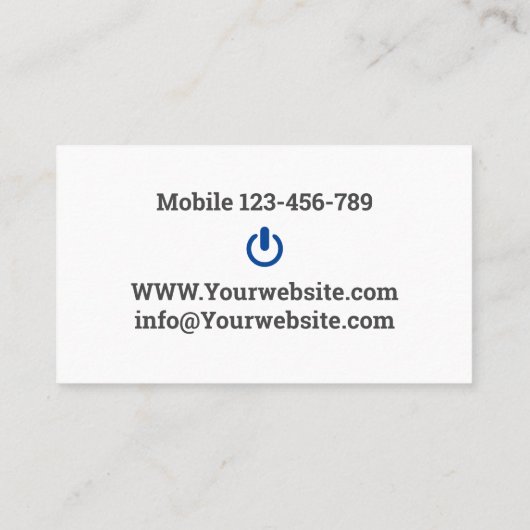 ITアバタパーソナライズされたーの名刺 名刺 (裏面)