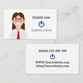 ITアバタパーソナライズされたーの名刺 名刺 (正面/裏面)