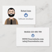 ITアバタパーソナライズされたーの名刺 名刺 (正面/裏面)
