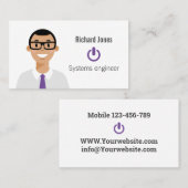 ITアバタパーソナライズされたーの名刺 名刺 (正面/裏面)