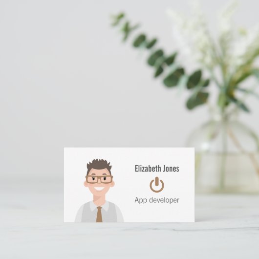 ITアバパーソナライズされたター名刺 名刺 (スタンド正面)