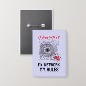 ITアーキテクト:マイネットワーク、ルールおもしろいIT 缶バッジ (正面/裏面)