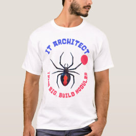 ITアーキテクト 蜘蛛 モジュラー ユーモア Tシャツ