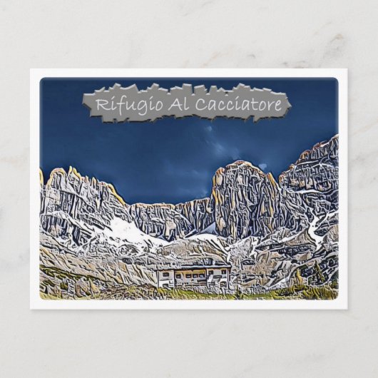 ITイタリア – アルパインハットAl Cacciatore - Dolomiti - ポストカード (正面)