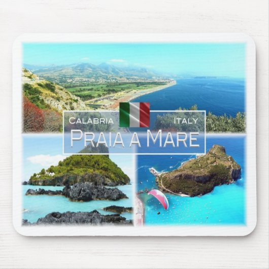 ITイタリア – カラブリア – Praia a Mare – ディノ島 –  マウスパッド (正面)