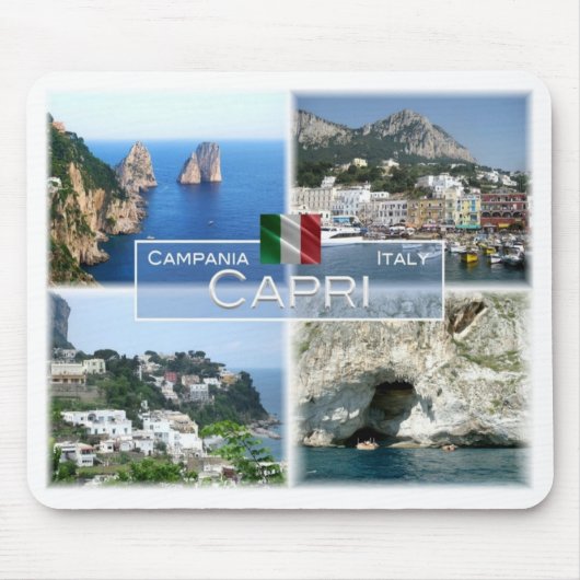 ITイタリア – カンパニア – カプリ – I Faraglioni - マウスパッド (正面)