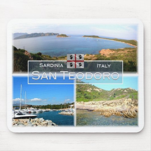 ITイタリア – サルデーニャ – San Teodoro - マウスパッド (正面)