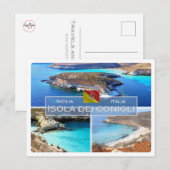 ITイタリア – シチリア – Isola dei Conigli - ポストカード (正面/裏面)