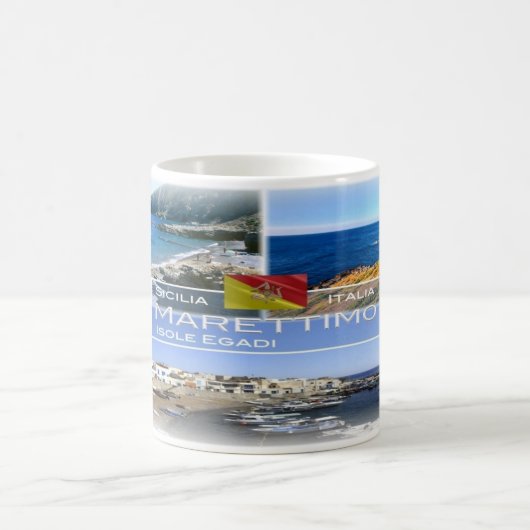 ITイタリア – シチリア – Isola di Marettimo - コーヒーマグカップ (中央)