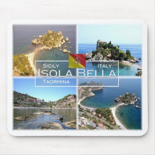 ITイタリア – シチリア – Taormina - Isola Bella - マウスパッド (正面)