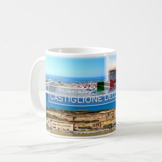 ITイタリア – トスカーナ – Castiglione della Pescaia - コーヒーマグカップ (正面左)
