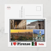ITイタリア – フィレンツェ – モザイク – ポストカード (正面/裏面)