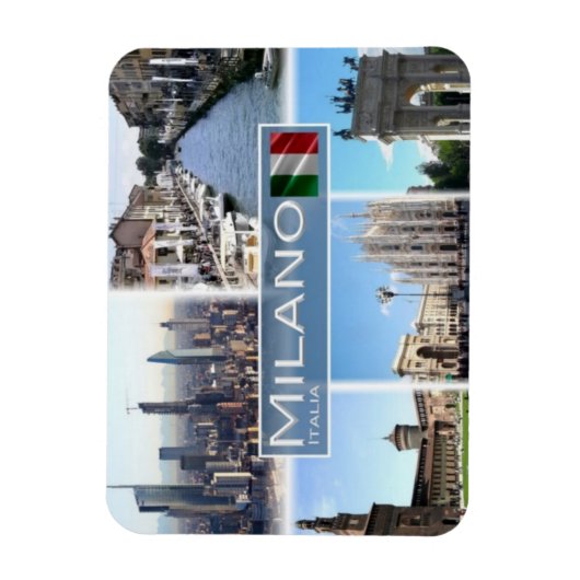 ITイタリア – ミラノ –  マグネット (縦)