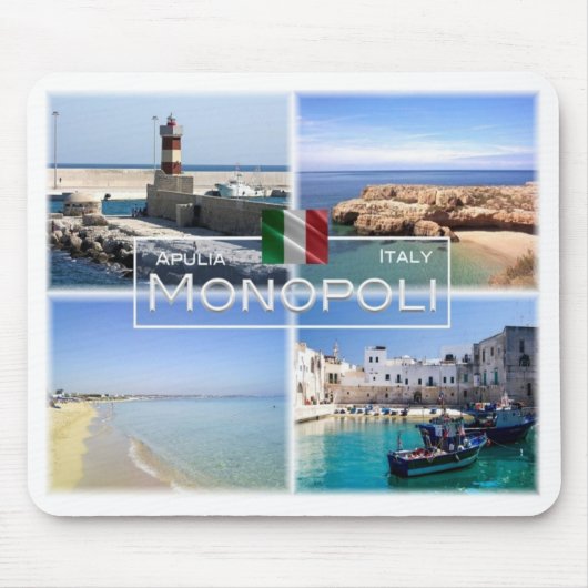 ITイタリア- Apulia - Monopoli - マウスパッド (正面)