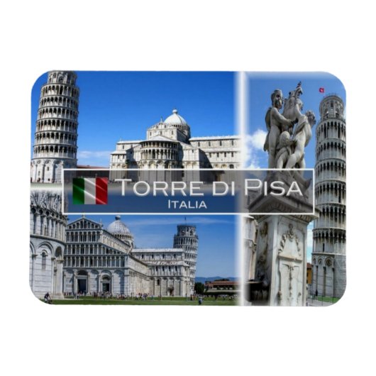ITイタリア – Pisa - Torre di Pisa マグネット (横)