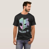 Itエイリアン猫地球外陰謀法と呼ばれる Tシャツ (正面フル)