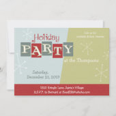 ITカスタマイズ – アトミックレトロホリデーパーティー招待状 招待状 (正面)