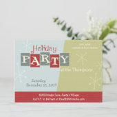 ITカスタマイズ – アトミックレトロホリデーパーティー招待状 招待状 (スタンド正面)