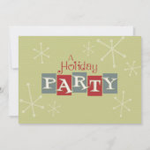 ITカスタマイズ – アトミックレトロホリデーパーティー招待状 招待状 (裏面)