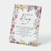 Itガーデンにリングや輪を置く花ブライダルシャワー 台座サイン (正面)