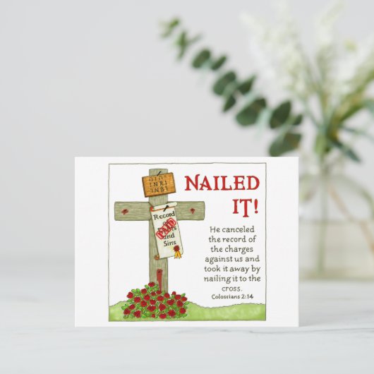 Itクロスハガキに釘付け感動的 ポストカード (スタンド正面)