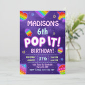 itグポップ・アートのロー子供の誕生日パーティの招待状 招待状 (スタンド正面)