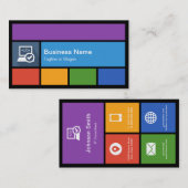 ITコンサルタント – タイルカラフルクリエイティブ 名刺 (正面/裏面)