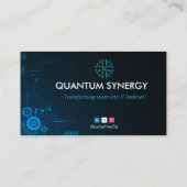 ITコンサルティングビジネス | シンプルダーク未来的 名刺 (裏面)