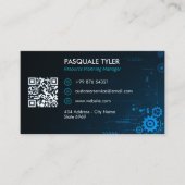 ITコンサルティングビジネス | シンプルダーク未来的 名刺 (正面)