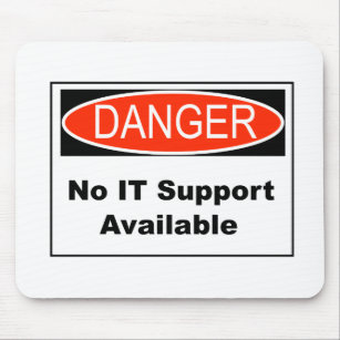 ITサポートに利用可能な危険の兆候なし マウスパッド