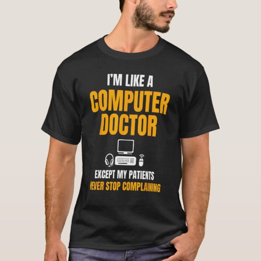 ITサポート引用文コンピュータエンジニアITコンサルティング1 Tシャツ (正面)