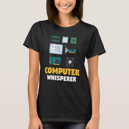 ITサポート コンピュータプログラマー コンピュータ占い師 Tシャツ (正面)