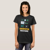 ITサポート コンピュータプログラマー コンピュータ占い師 Tシャツ (正面フル)