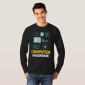 ITサポート コンピュータプログラマー コンピュータ占い師 Tシャツ (正面フル)