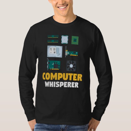 ITサポート コンピュータプログラマー コンピュータ占い師 Tシャツ (正面)
