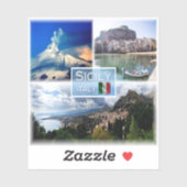 ITシチリア – エトナ火山 – セファル' - Taormina - シール (シート)