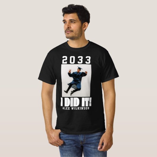 ITスクリプカスタムトのおもしろいはっきりした写真の卒業 Tシャツ (正面フル)