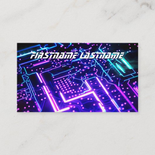 ITセキュリティに関する専門家の回路基板メインボードCPU 名刺 (正面)