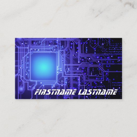 ITセキュリティに関する専門家の回路基板メインボードCPU 名刺 (正面)