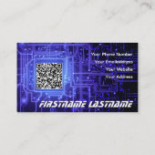 ITセキュリティの専門家である回路ボードのCPUカスタムロゴ 名刺 (裏面)