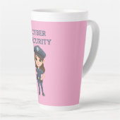 ITセキュリティ：デジタルディフェンダー カフェラテマグ (右アングル)