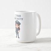 ITセキュリティ：デジタルディフェンダー コーヒーマグカップ (正面右)