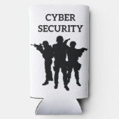 ITセキュリティ：デジタル防衛隊 スリム缶クーラー (裏面)