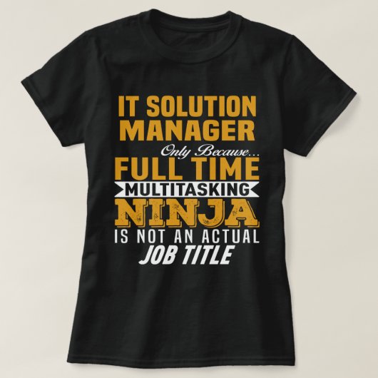 ITソリューションマネージャ Tシャツ (デザイン正面)