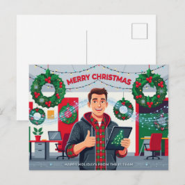 ITチームからメリークリスマスとハッピーホリデー ポストカード
